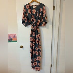 Acacia Nahiku Wrap Dress Hibiscus Print medium